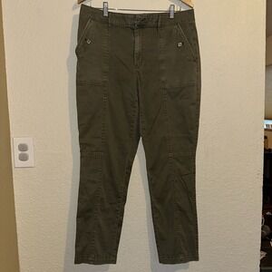 White House Black Market Pant Women 12L Green High Rise Pret A Jet Slim Ankle